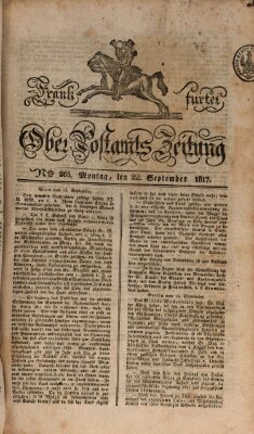 Frankfurter Ober-Post-Amts-Zeitung Montag 22. September 1817