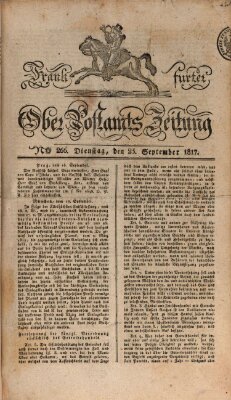 Frankfurter Ober-Post-Amts-Zeitung Dienstag 23. September 1817