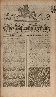 Frankfurter Ober-Post-Amts-Zeitung Freitag 26. September 1817