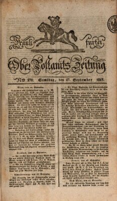 Frankfurter Ober-Post-Amts-Zeitung Samstag 27. September 1817