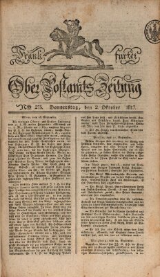 Frankfurter Ober-Post-Amts-Zeitung Donnerstag 2. Oktober 1817