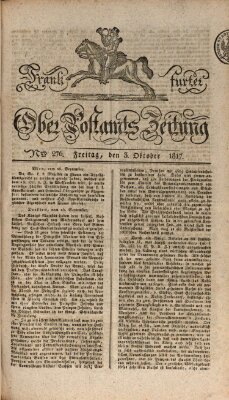 Frankfurter Ober-Post-Amts-Zeitung Freitag 3. Oktober 1817