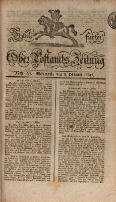 Frankfurter Ober-Post-Amts-Zeitung Mittwoch 8. Oktober 1817