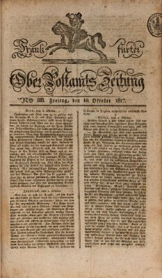 Frankfurter Ober-Post-Amts-Zeitung Freitag 10. Oktober 1817