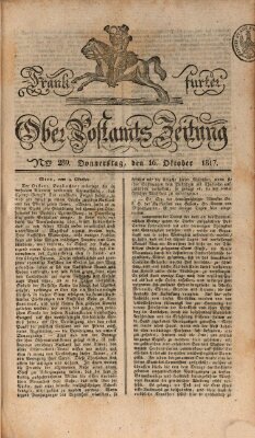 Frankfurter Ober-Post-Amts-Zeitung Donnerstag 16. Oktober 1817