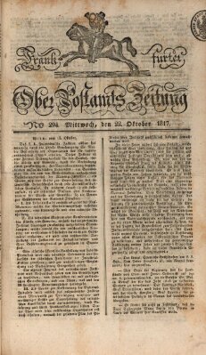 Frankfurter Ober-Post-Amts-Zeitung Mittwoch 22. Oktober 1817