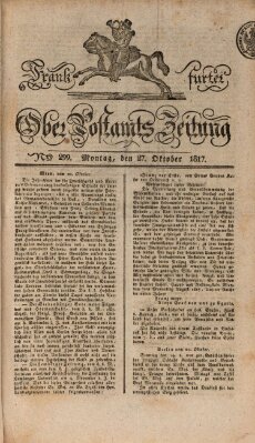 Frankfurter Ober-Post-Amts-Zeitung Montag 27. Oktober 1817