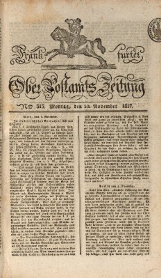 Frankfurter Ober-Post-Amts-Zeitung Montag 10. November 1817