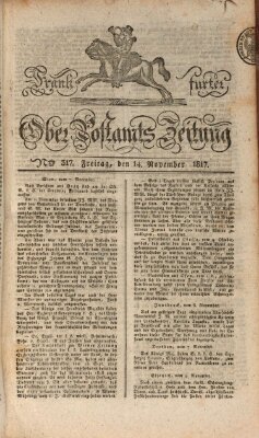 Frankfurter Ober-Post-Amts-Zeitung Freitag 14. November 1817