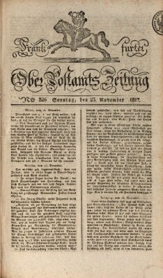 Frankfurter Ober-Post-Amts-Zeitung Sonntag 23. November 1817