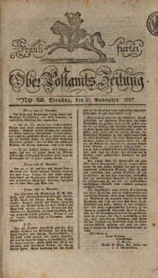 Frankfurter Ober-Post-Amts-Zeitung Dienstag 25. November 1817