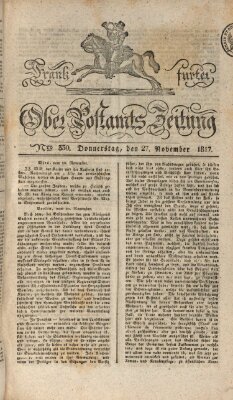 Frankfurter Ober-Post-Amts-Zeitung Donnerstag 27. November 1817