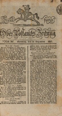 Frankfurter Ober-Post-Amts-Zeitung Sonntag 14. Dezember 1817