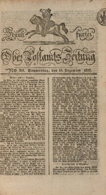 Frankfurter Ober-Post-Amts-Zeitung Donnerstag 18. Dezember 1817