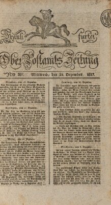 Frankfurter Ober-Post-Amts-Zeitung Mittwoch 24. Dezember 1817