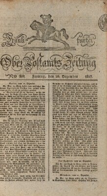 Frankfurter Ober-Post-Amts-Zeitung Freitag 26. Dezember 1817