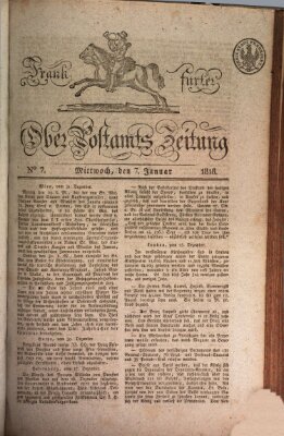 Frankfurter Ober-Post-Amts-Zeitung Mittwoch 7. Januar 1818