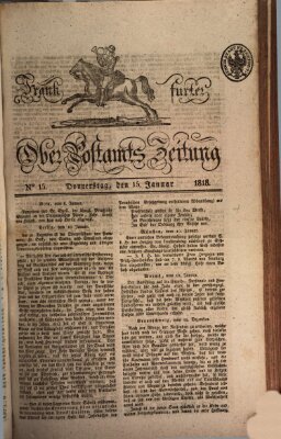 Frankfurter Ober-Post-Amts-Zeitung Donnerstag 15. Januar 1818