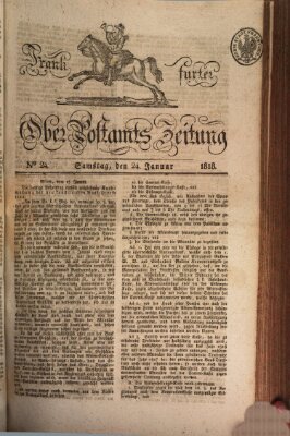 Frankfurter Ober-Post-Amts-Zeitung Samstag 24. Januar 1818