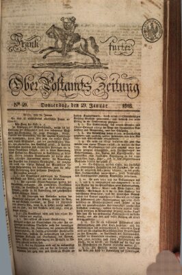 Frankfurter Ober-Post-Amts-Zeitung Donnerstag 29. Januar 1818