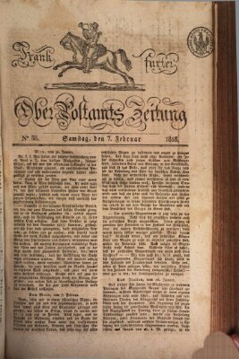 Frankfurter Ober-Post-Amts-Zeitung Samstag 7. Februar 1818