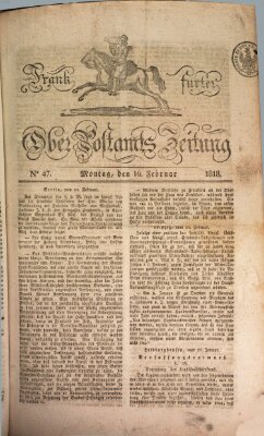 Frankfurter Ober-Post-Amts-Zeitung Montag 16. Februar 1818