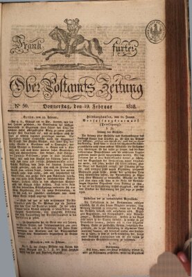 Frankfurter Ober-Post-Amts-Zeitung Donnerstag 19. Februar 1818