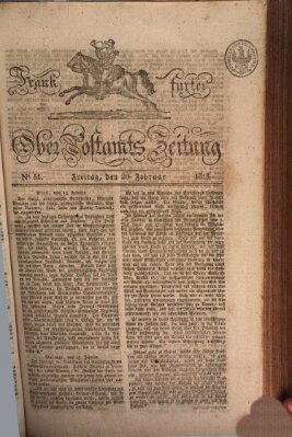 Frankfurter Ober-Post-Amts-Zeitung Freitag 20. Februar 1818