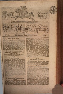 Frankfurter Ober-Post-Amts-Zeitung Mittwoch 25. Februar 1818