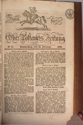 Frankfurter Ober-Post-Amts-Zeitung Donnerstag 26. Februar 1818