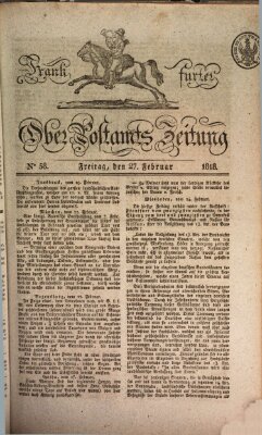 Frankfurter Ober-Post-Amts-Zeitung Freitag 27. Februar 1818