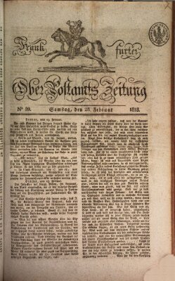 Frankfurter Ober-Post-Amts-Zeitung Samstag 28. Februar 1818