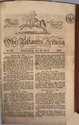 Frankfurter Ober-Post-Amts-Zeitung Donnerstag 23. April 1818