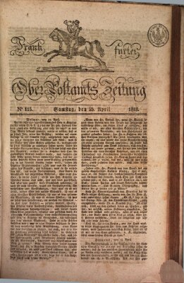 Frankfurter Ober-Post-Amts-Zeitung Samstag 25. April 1818