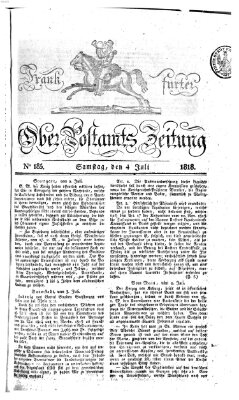 Frankfurter Ober-Post-Amts-Zeitung Samstag 4. Juli 1818