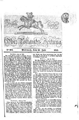 Frankfurter Ober-Post-Amts-Zeitung Mittwoch 22. Juli 1818