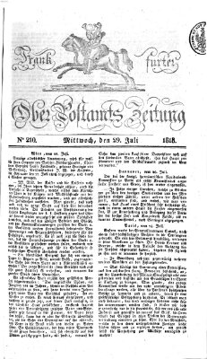 Frankfurter Ober-Post-Amts-Zeitung Mittwoch 29. Juli 1818