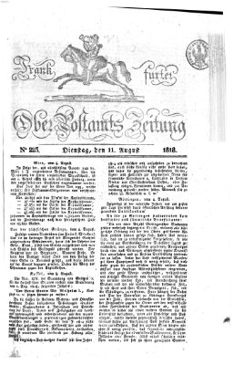 Frankfurter Ober-Post-Amts-Zeitung Dienstag 11. August 1818