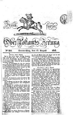 Frankfurter Ober-Post-Amts-Zeitung Donnerstag 13. August 1818