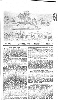 Frankfurter Ober-Post-Amts-Zeitung Freitag 14. August 1818