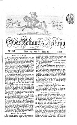 Frankfurter Ober-Post-Amts-Zeitung Montag 31. August 1818