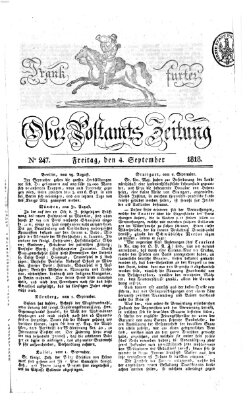 Frankfurter Ober-Post-Amts-Zeitung Freitag 4. September 1818