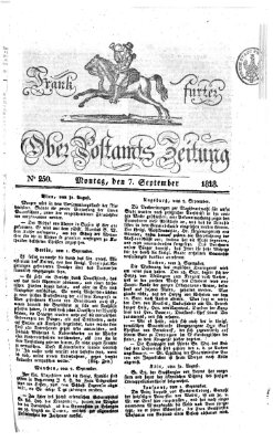 Frankfurter Ober-Post-Amts-Zeitung Montag 7. September 1818