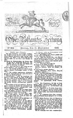 Frankfurter Ober-Post-Amts-Zeitung Freitag 11. September 1818