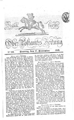 Frankfurter Ober-Post-Amts-Zeitung Sonntag 13. September 1818