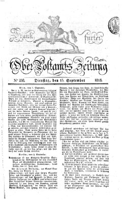 Frankfurter Ober-Post-Amts-Zeitung Dienstag 15. September 1818