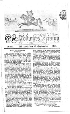 Frankfurter Ober-Post-Amts-Zeitung Mittwoch 16. September 1818