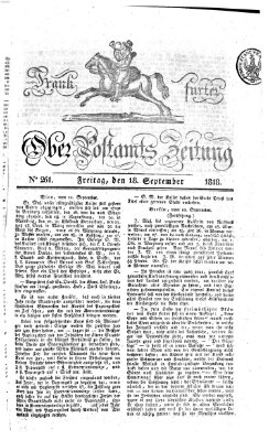 Frankfurter Ober-Post-Amts-Zeitung Freitag 18. September 1818