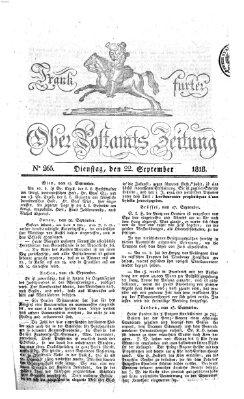 Frankfurter Ober-Post-Amts-Zeitung Dienstag 22. September 1818