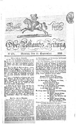 Frankfurter Ober-Post-Amts-Zeitung Montag 28. September 1818